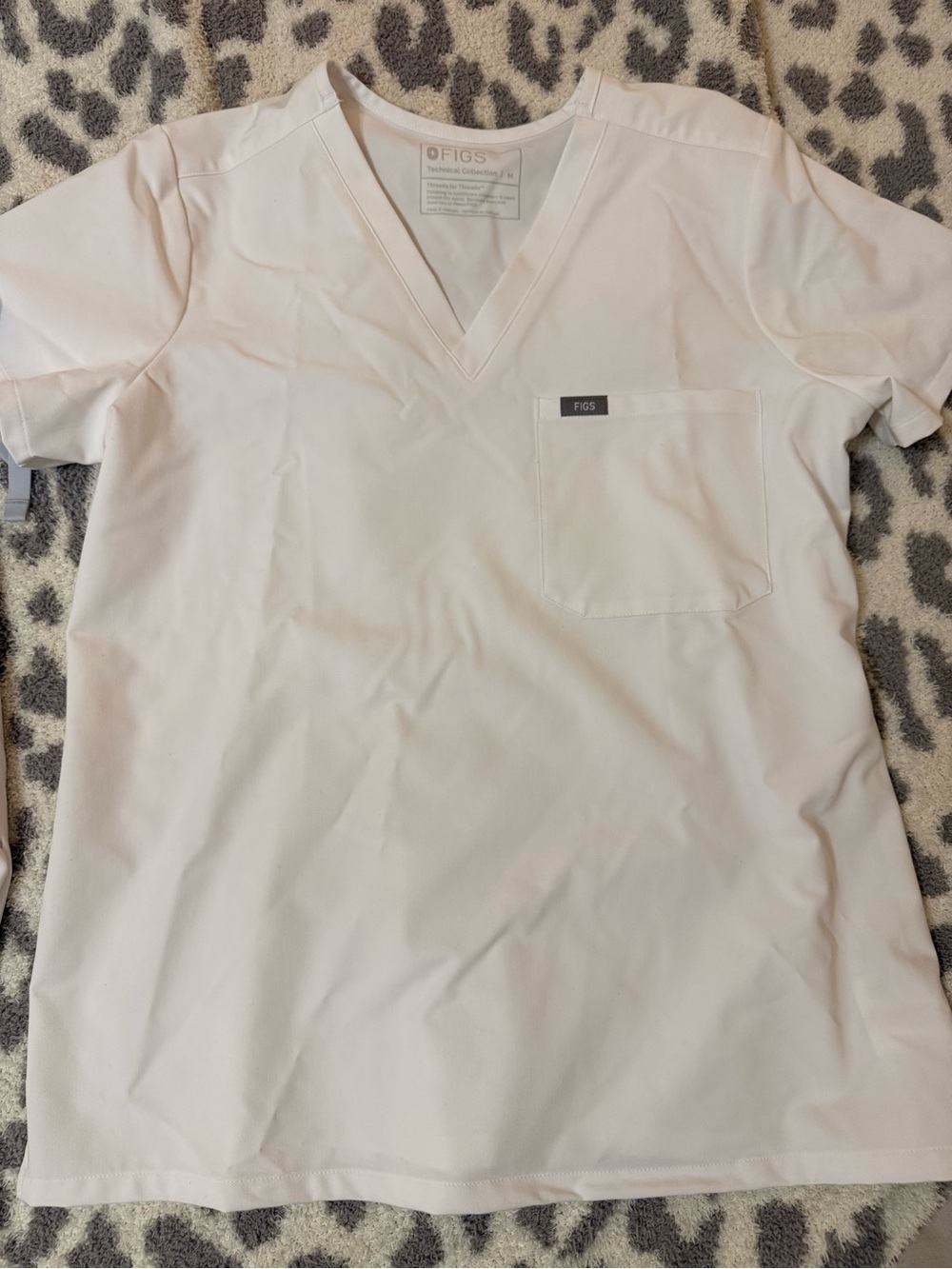 FIGS Optic White Catarina Top
